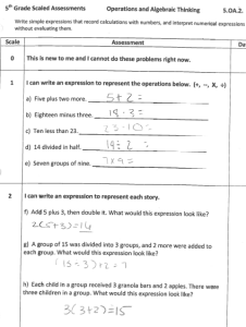 Student Work Samples with Marzano Scales - Mrs. L's Leveled Learning