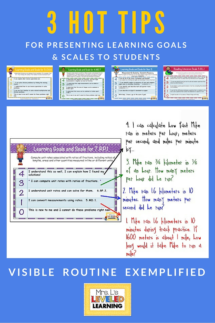 3 Hot Tips for Presenting Marzano Scales to Students