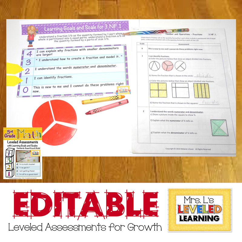 3rd Grade Editable Math Assessment