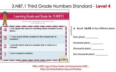 Differentiate Third Grade Number Sense with Proficiency Scales