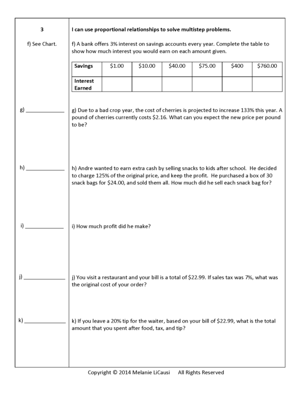 7th Grade Math Proficiency Scales & EDITABLE Assessment BUNDLE - Image 12