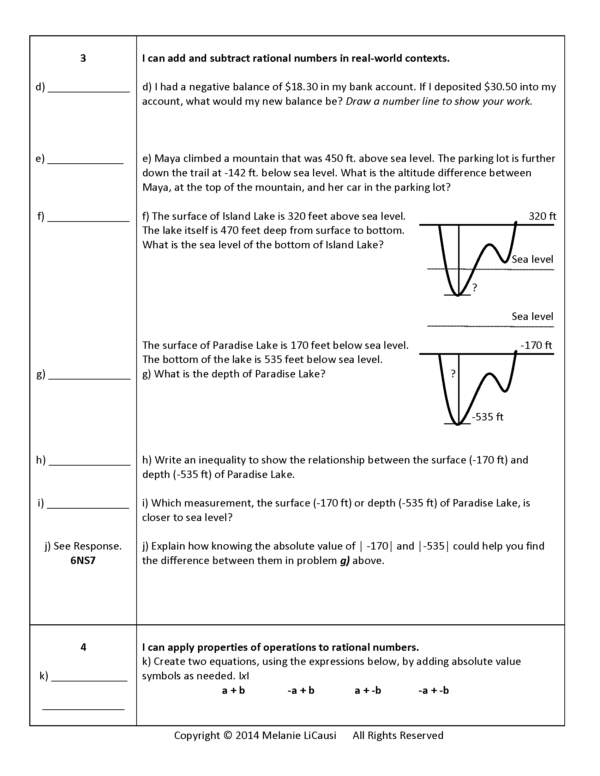 7th Grade Math Proficiency Scales & EDITABLE Assessment BUNDLE - Image 14