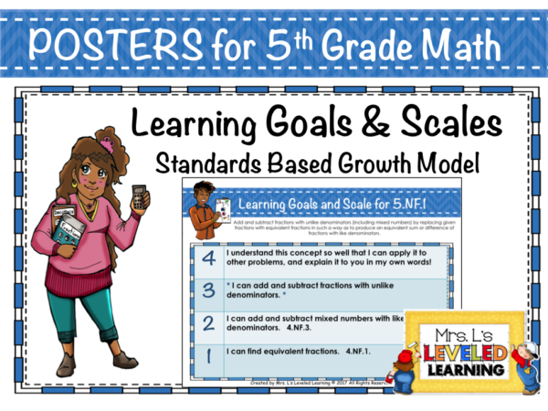 Fifth Grade Operations and Algebraic Thinking Standard 1-3 Marzano Scale Poster