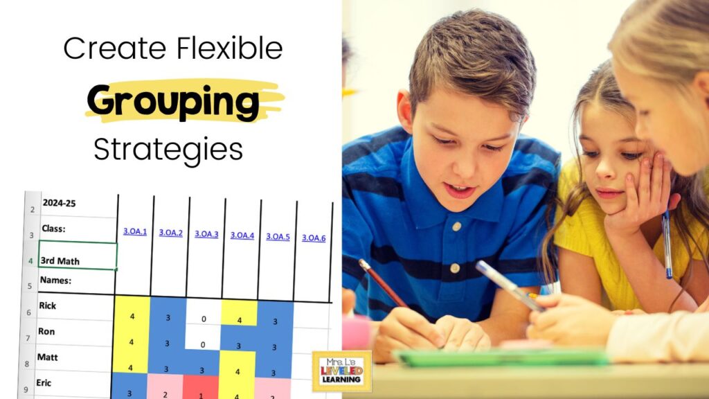 Third grade flexible students groups for standards based grading